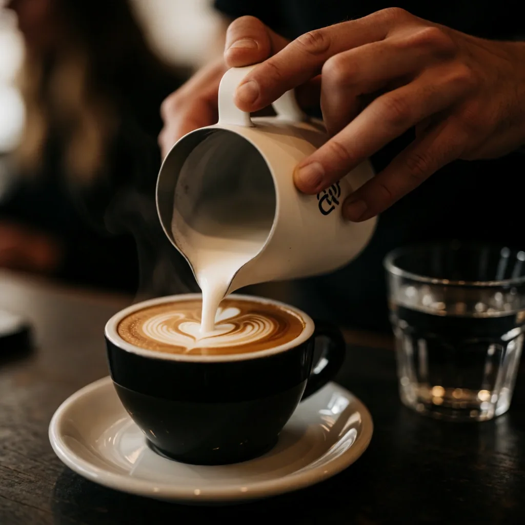 Barista munka közben