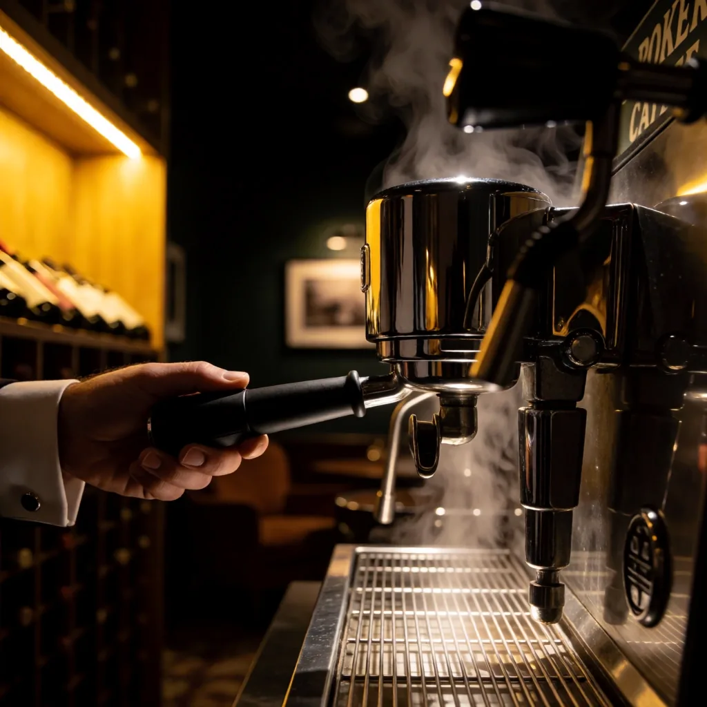 Barista munka közben